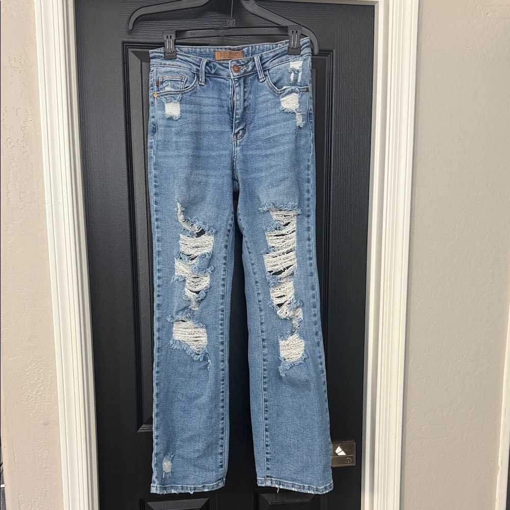Judy blue Distressed Blue Jeans straight leg